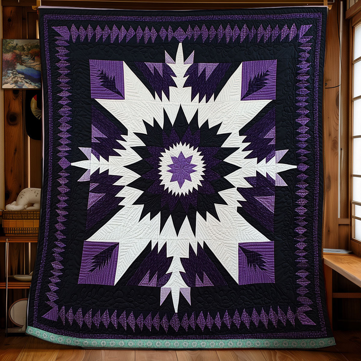 Purple Sharp Angle XR1309013CL Quilt