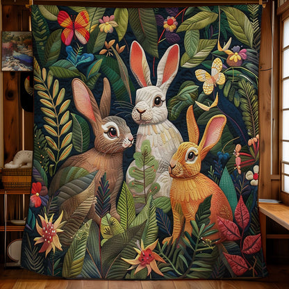 Rabbits In The Bushes WO3008037CL Quilt