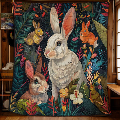 Rabbits In The Bushes WO3008041CL Quilt