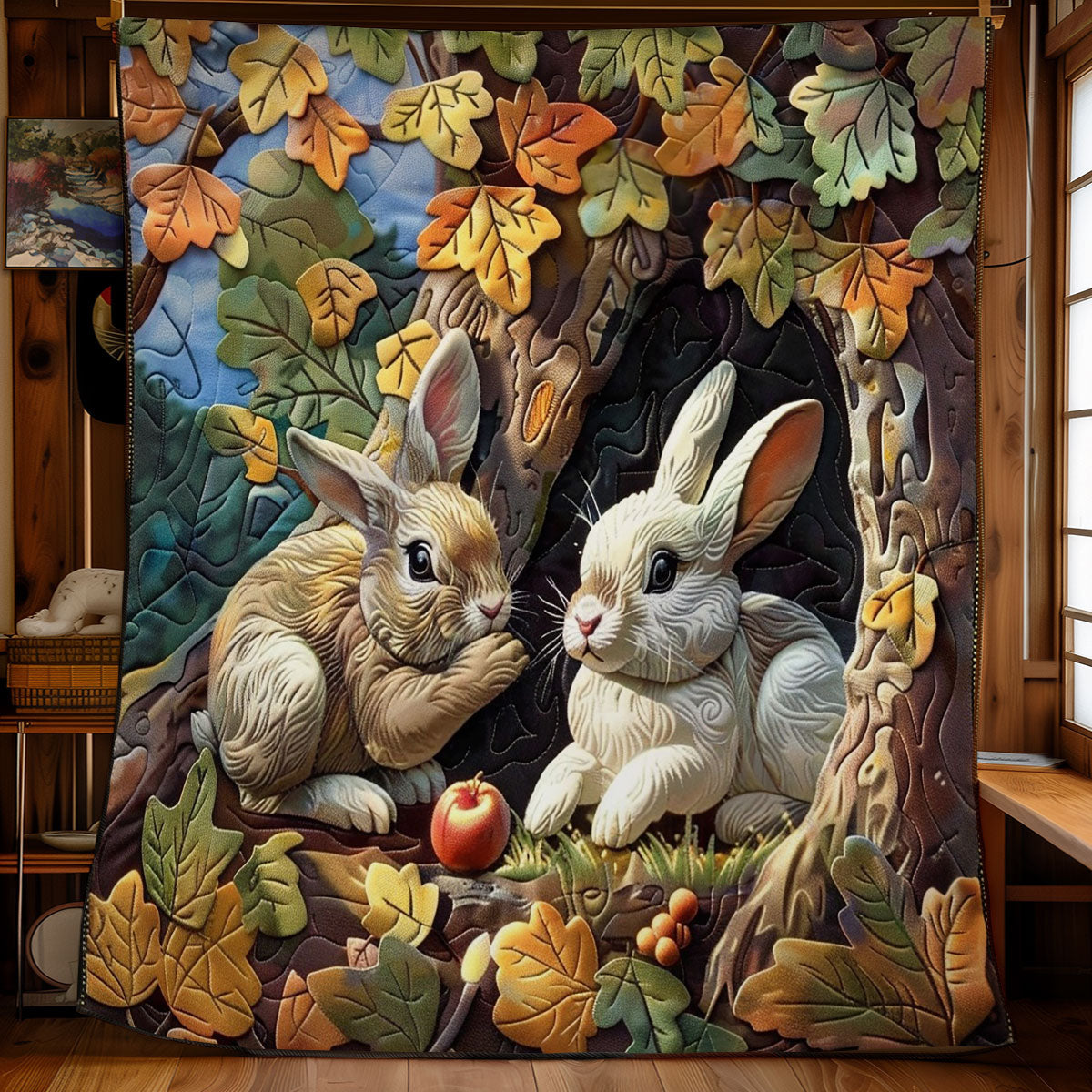 Rabbits Under The Tree WO2308015CL Quilt