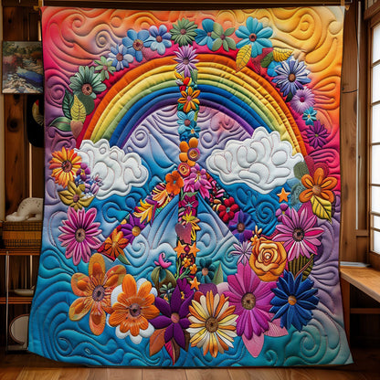 Rainbow And Peace Symbow WO2208039CL Quilt