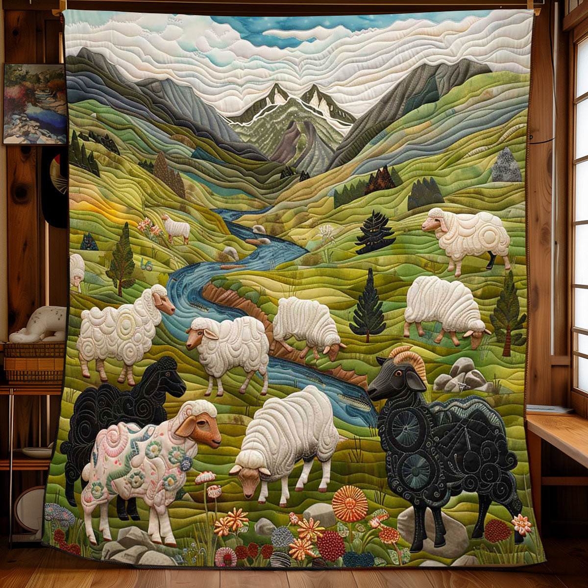 Sheep Valley WP1008021CL Quilt