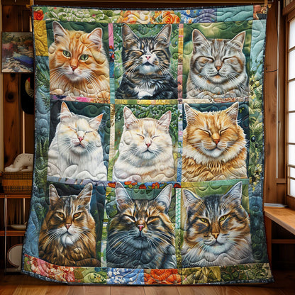 Sleeping Smile Cat WM1008016CL Quilt