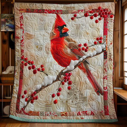 Snow Cardinal XR3008004CL Quilt