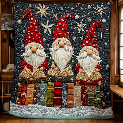 Snowflakes And Gnomes XR1009022CL Quilt