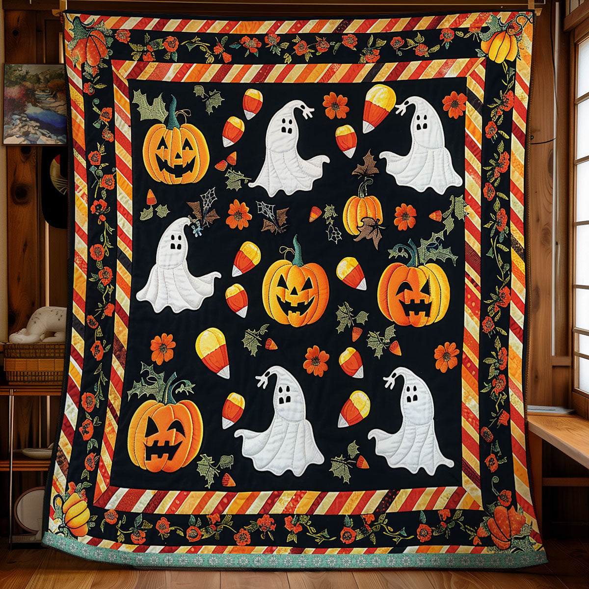 Spooky Night Delights XR1009005CL Quilt