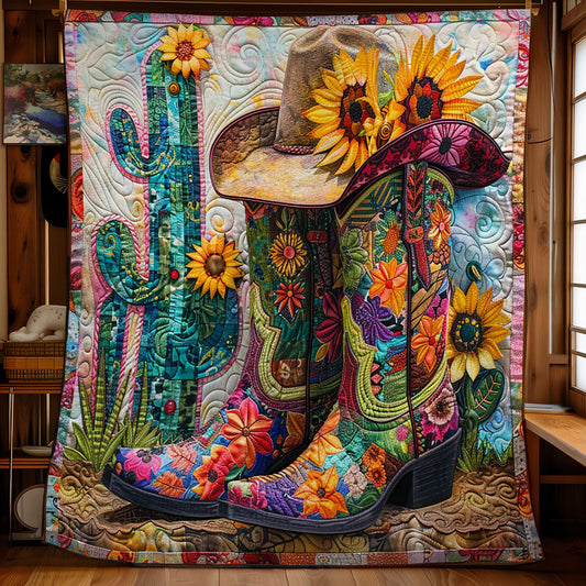 Sunflower Boots And Cactus WM1508006CL Quilt