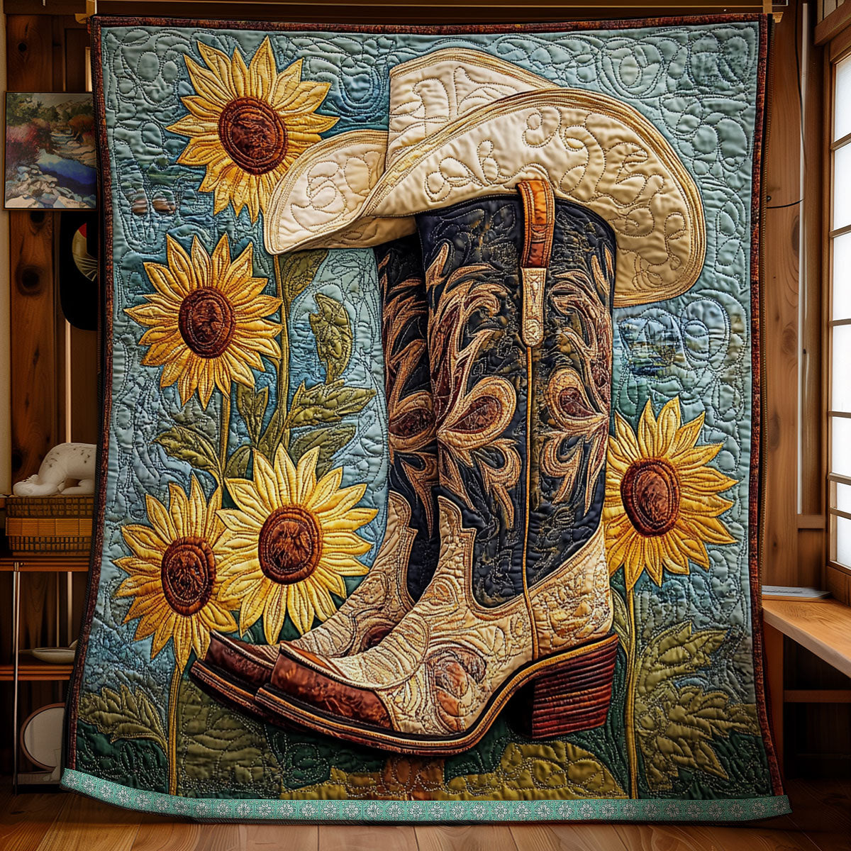 Sunflower Cowboy Hat XR1309021CL Quilt