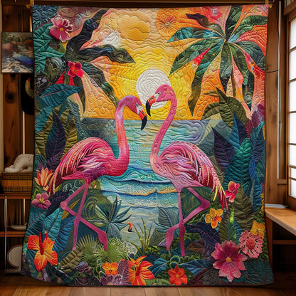 Sunset Love Flamingo WM1508061CL Quilt