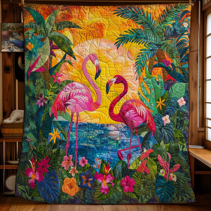 Tropical Flamingo WM1408053CL Quilt