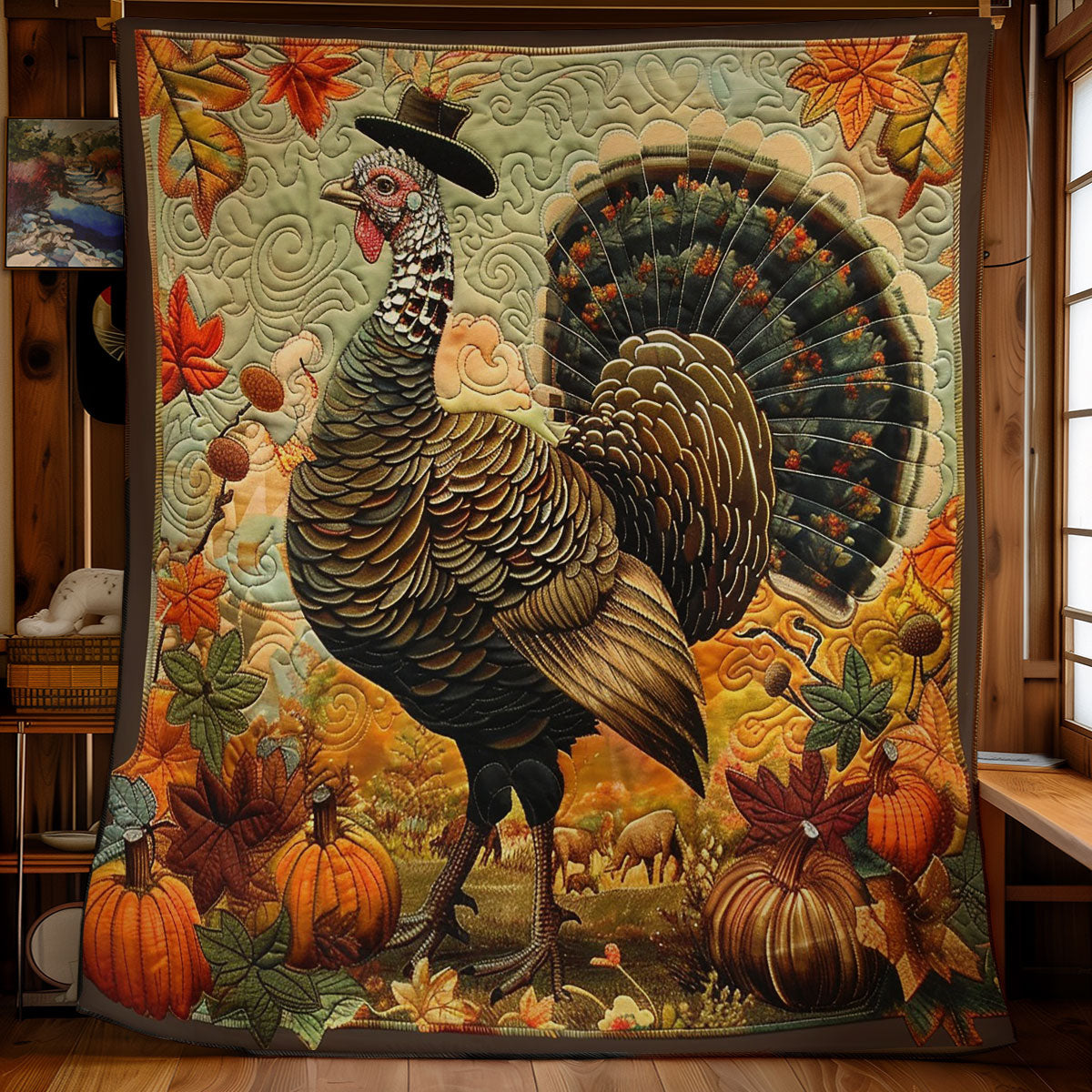 Turkey And Autumn WO3008024CL Quilt