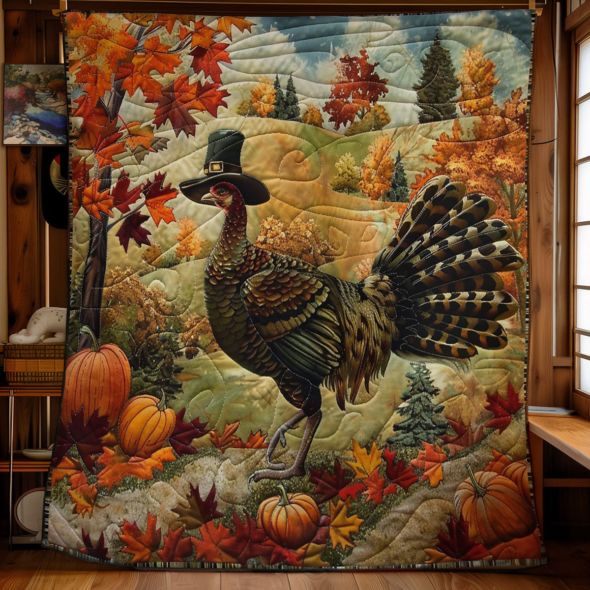 Turkey And Autumn WO308021CL Quilt