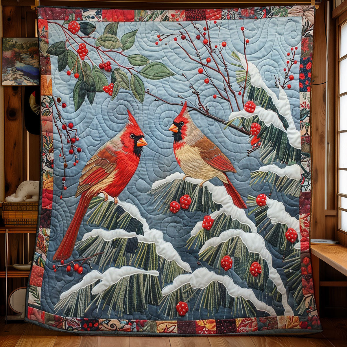 Winter Cardinals WM1508063CL Quilt