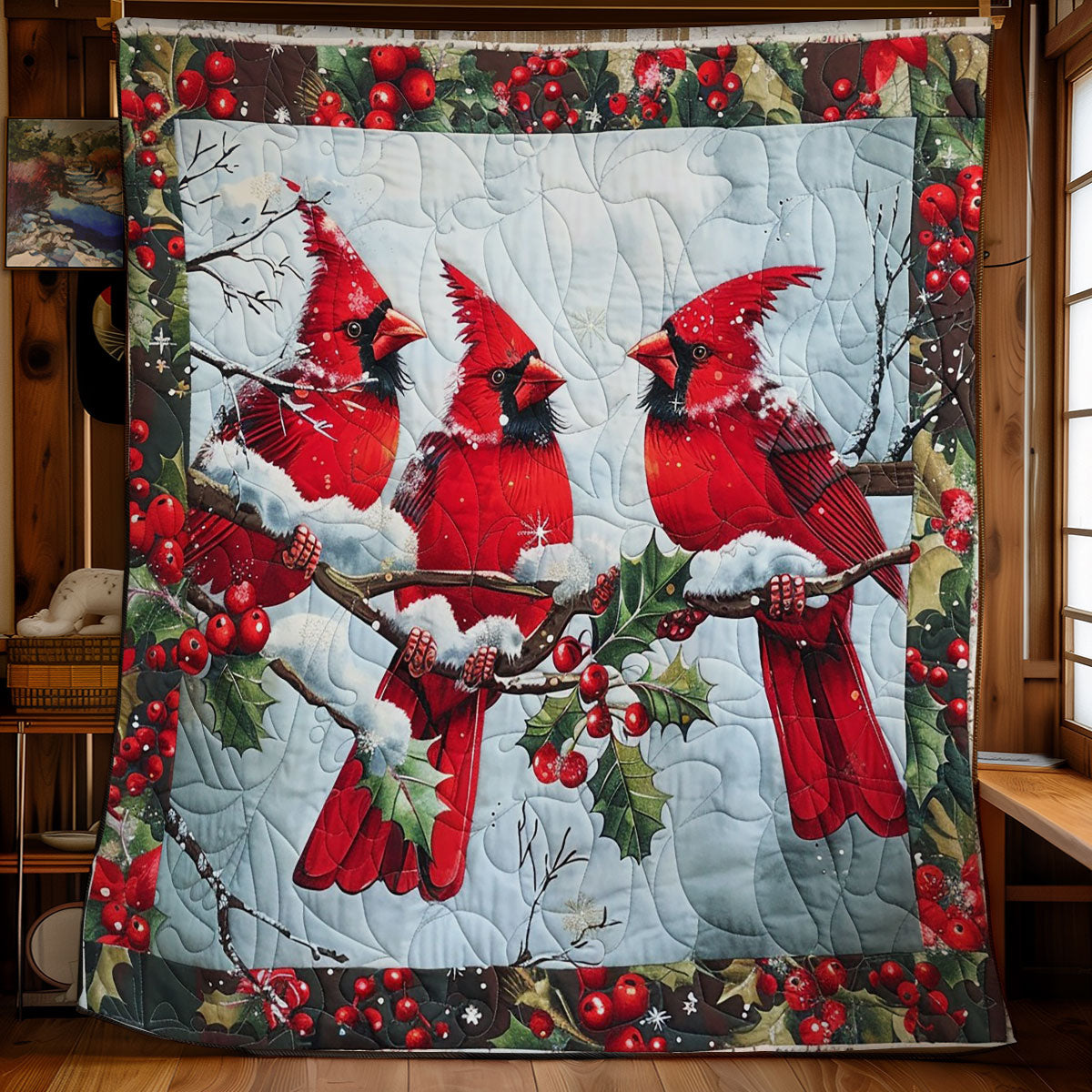 Winter's Cardinal WO2308002CL Quilt