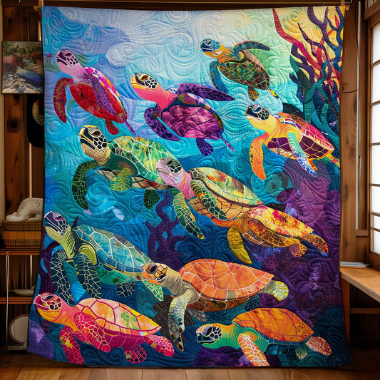 Colorful Sea Turtles WG1408012CL Quilt