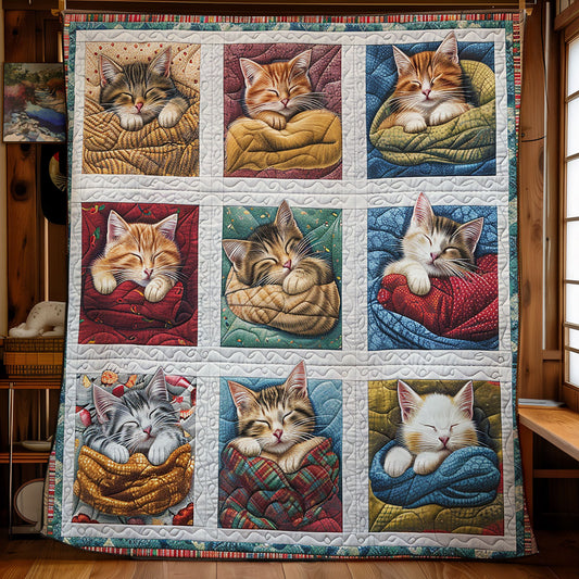 Sleeping Cozy Cat WG1408003CL Quilt