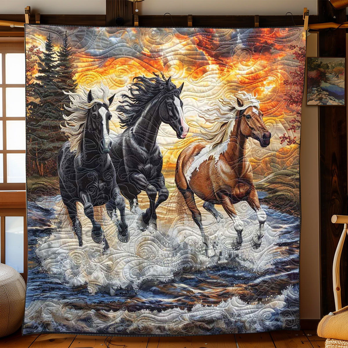3 Horse Racing WP1008001CL Quilt – Cozzyhomes