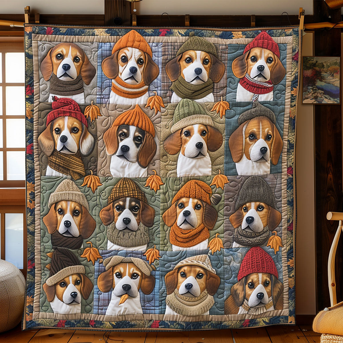 Beagle Puppies XR1908005CL Quilt