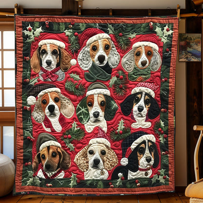 Beagles Christmas XR1508023CL Quilt