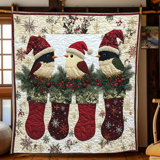 Birds And Red Socks XR1008054CL Quilt