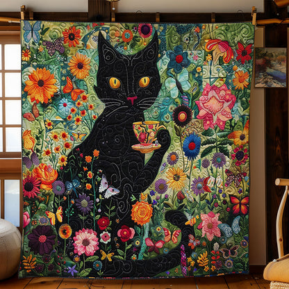 Black Cat Drink Tea WO2408030CL Quilt