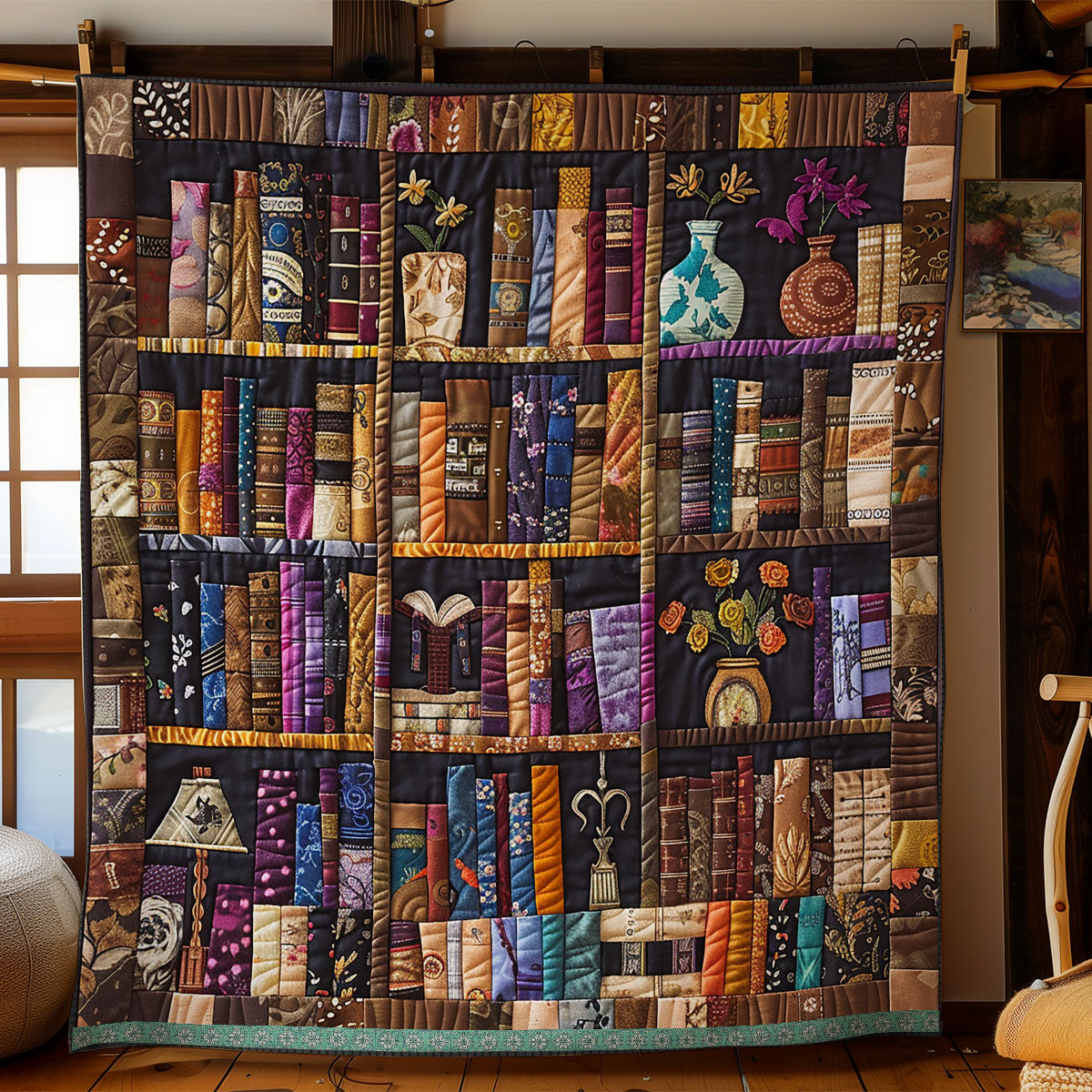 Book Lovers XR3008009CL Quilt