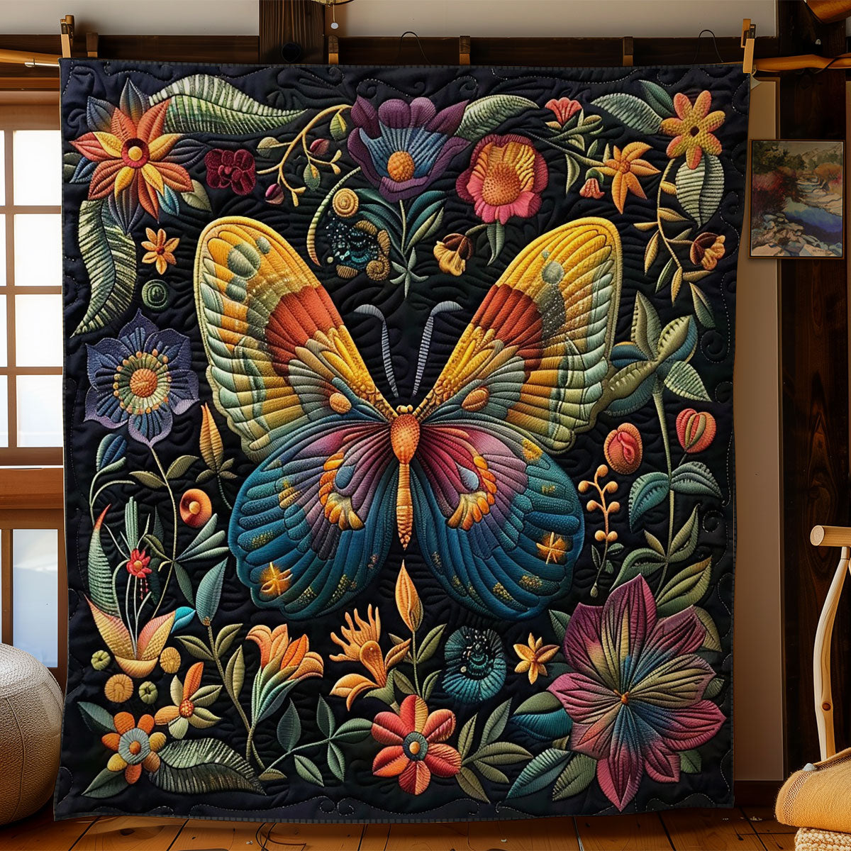 Butterfly At The Night WO2908044CL Quilt