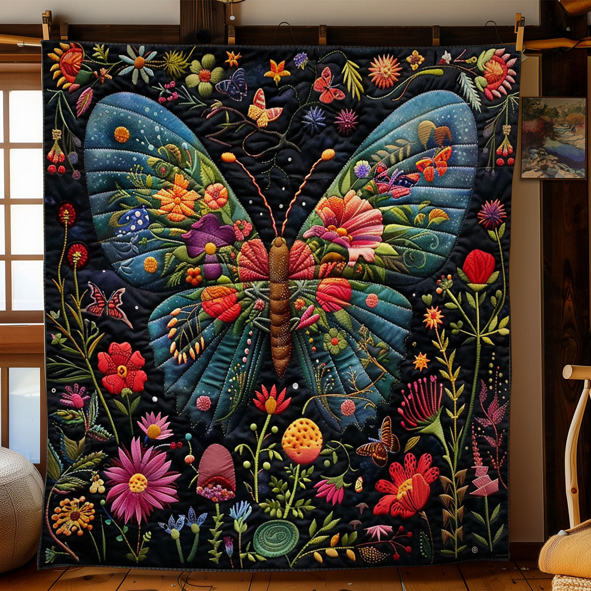 Butterfly At The Night WO2908045CL Quilt