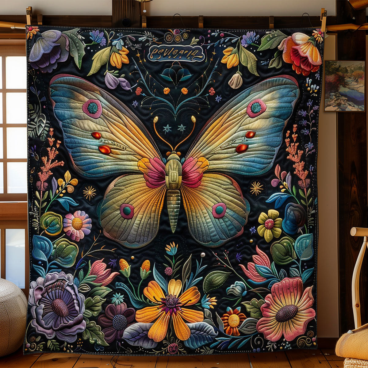 Butterfly At The Night WO2908048CL Quilt