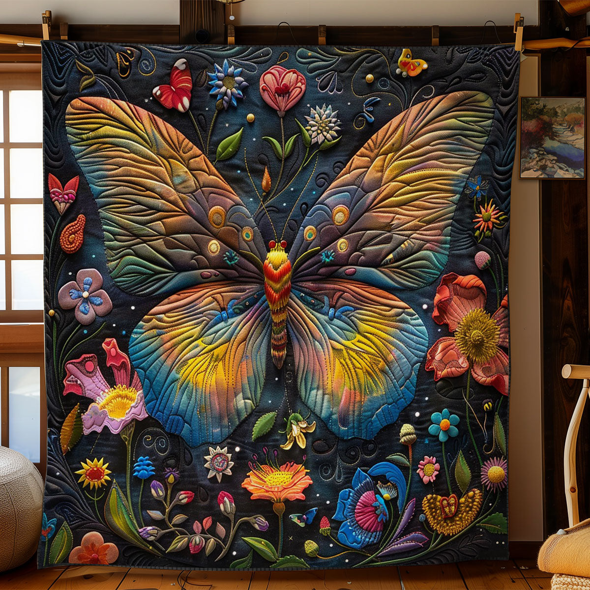 Butterfly At The Night WO2908050CL Quilt