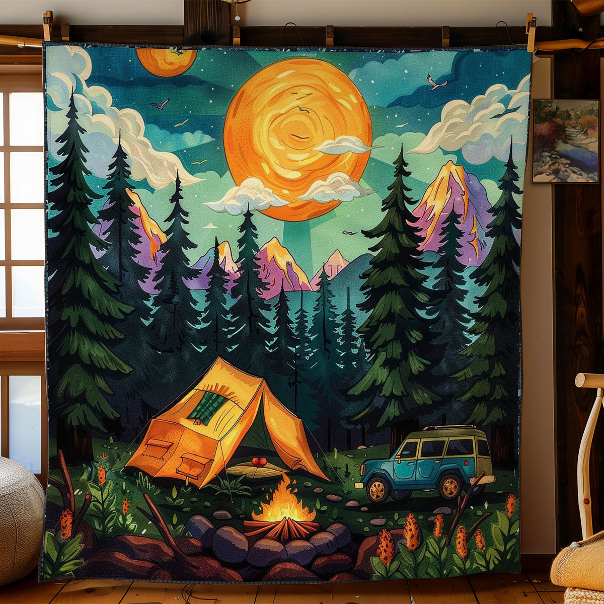 Camping In The Forest WO2208028CL Quilt