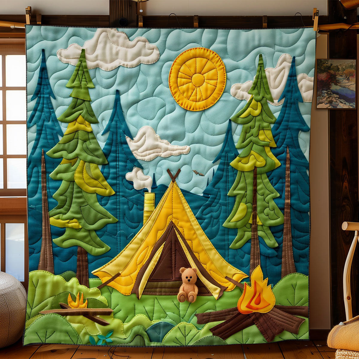 Camping In The Forest WO2708038CL Quilt