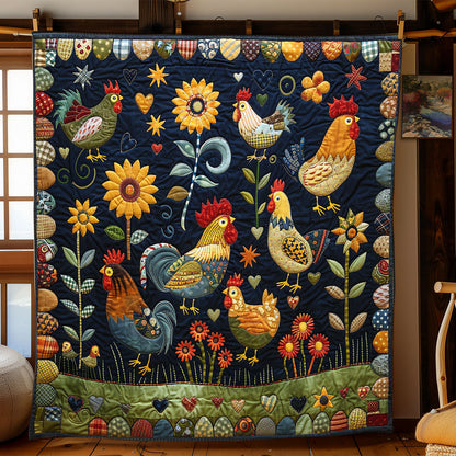 Cartoon Chickens XR1508009CL Quilt