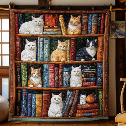 Cat And Book XR1309024CL Quilt