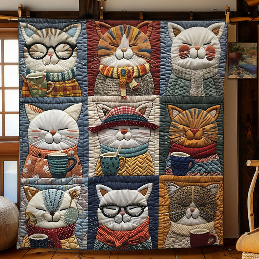 Cat Chic Coffee WG2408007CL Quilt