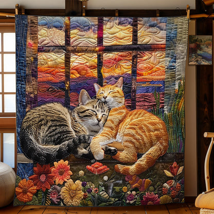 Sleeping Cat Sunset Cozy WG2408011CL Quilt