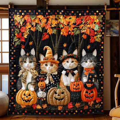 Cat Witch Halloween XR1308051CL Quilt