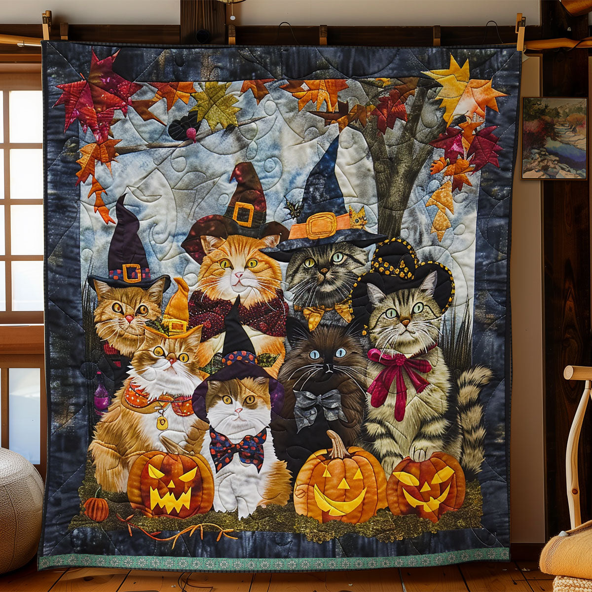 Cat Witch XR0409028CL Quilt