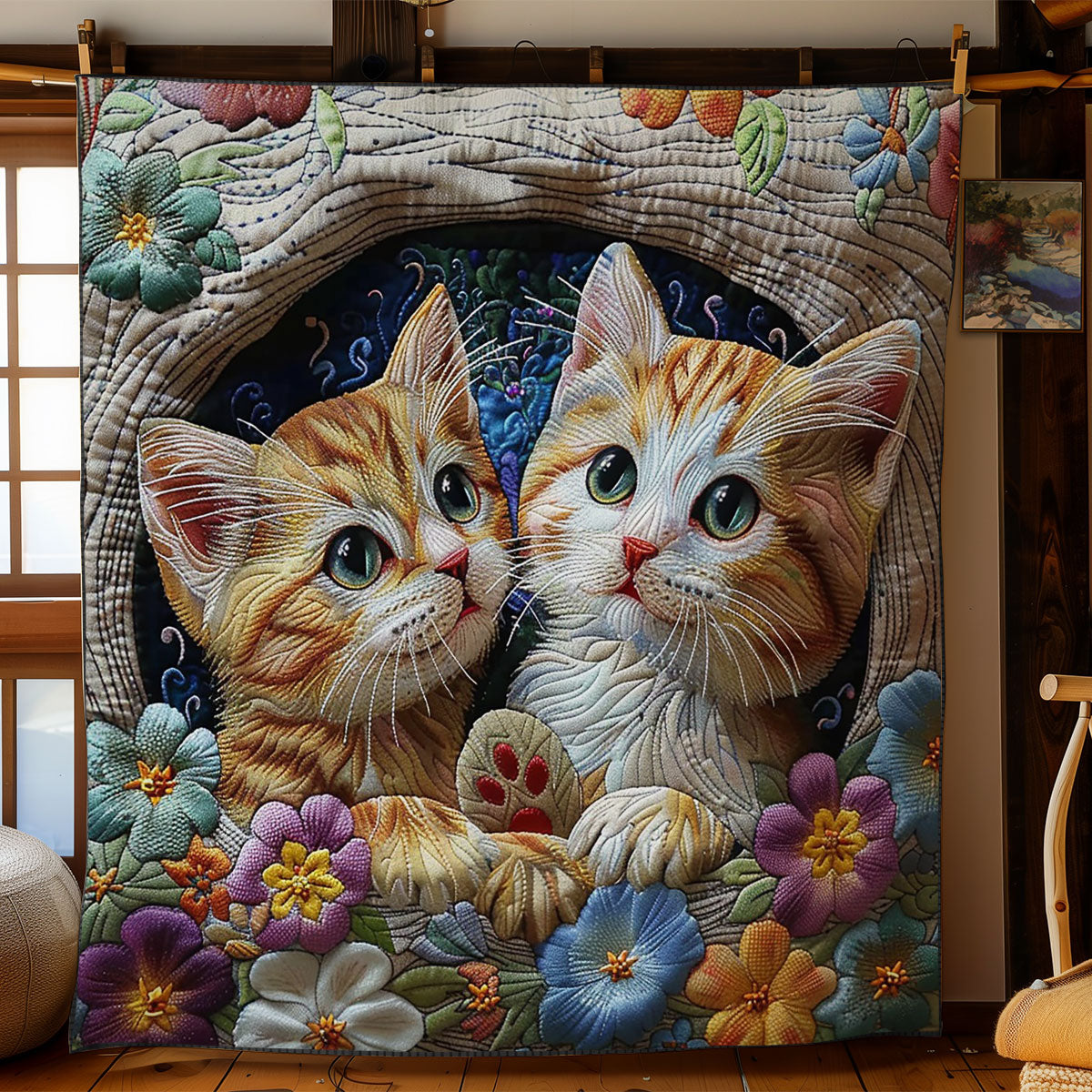 Cats Couple WO2408006CL Quilt