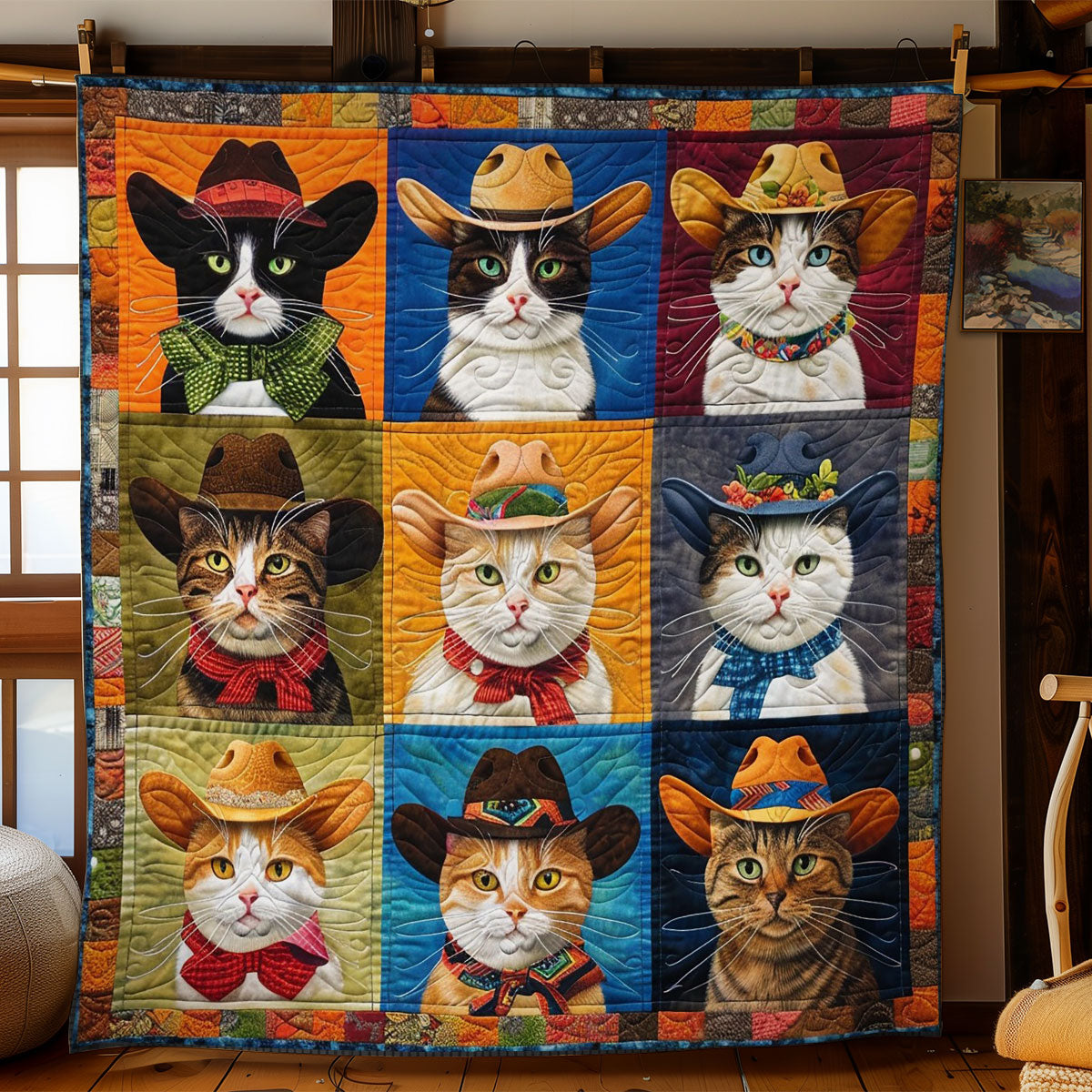 Cats With Cowboy Hats WO2908065CL Quilt