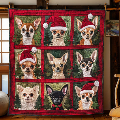 Chihuahua Christmas Tree XR1508020CL Quilt