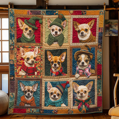 Chihuahua Dogs Warm WO2708011CL Quilt