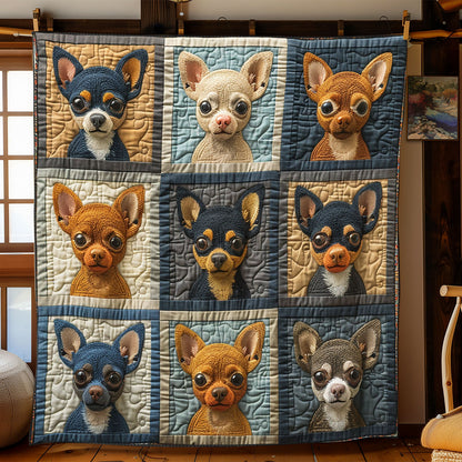 Chihuahua Faces XR2708004CL Quilt