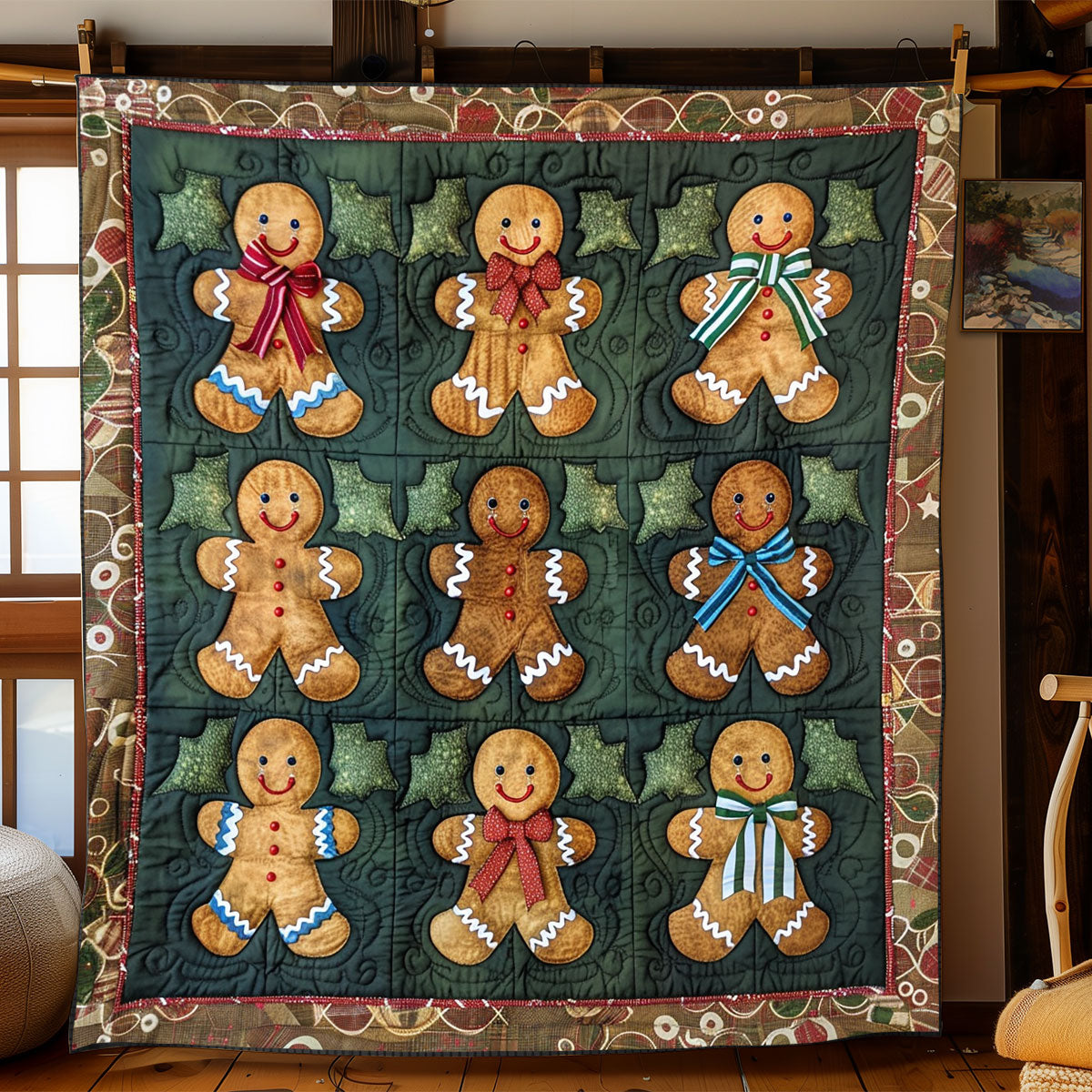 Christmas Gingerbreads XR2008007CL Quilt