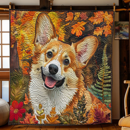 Corgi And Autumn WO1908007CL Quilt