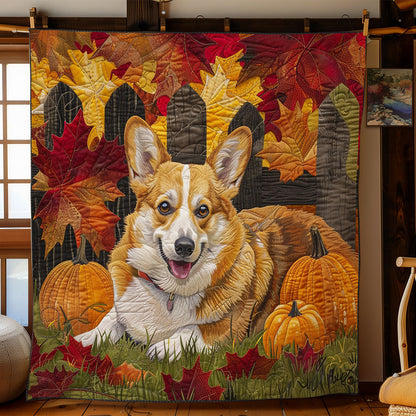 Corgi Dog With Autumn WO2608042CL Quilt