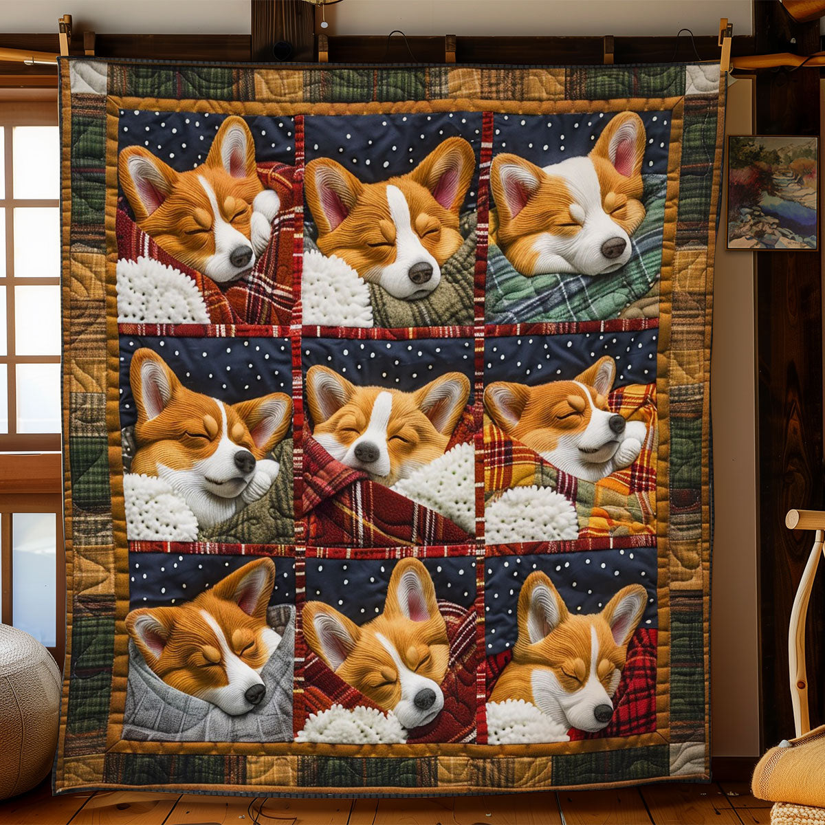 Corgi Dogs Warm WO2808042CL Quilt