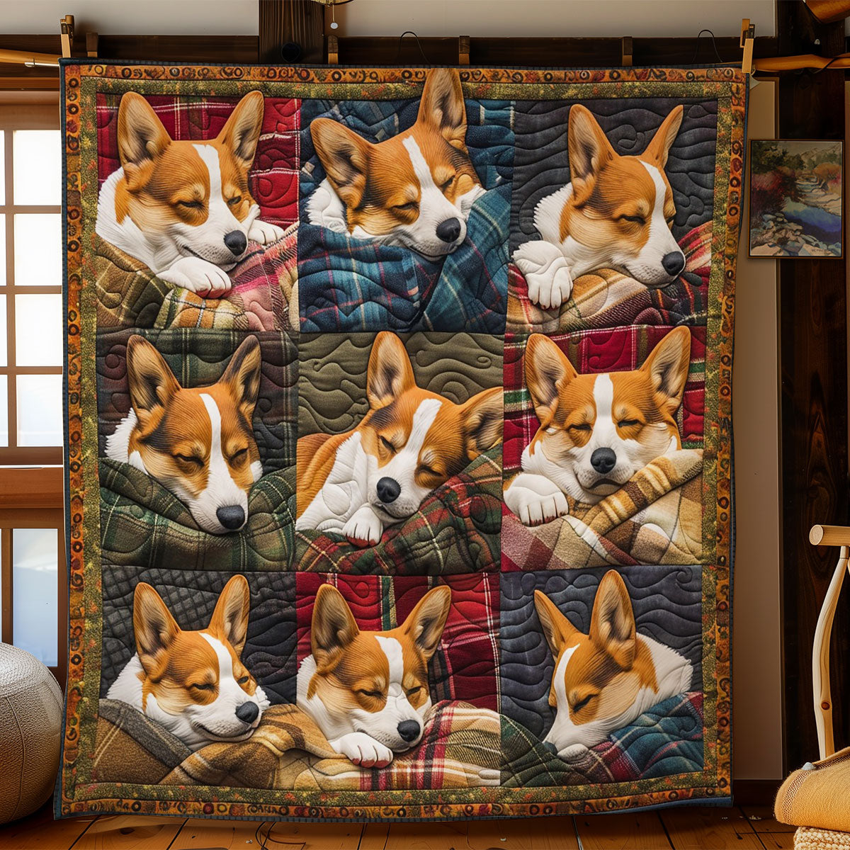 Corgi Dogs Warm WO2808044CL Quilt