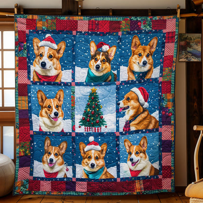 Corgi Dogs With Christmas WO2808012CL Quilt