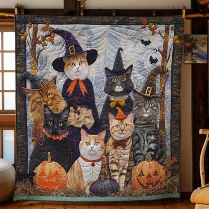 Cute Cats And Hat Witch XR0409027CL Quilt